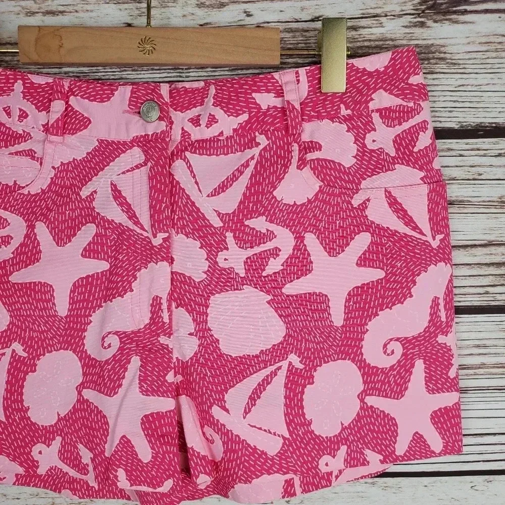 Lilly Pulitzer Womens Size 0 Pink Anchor, Sea Shell, Starfish Print Shorts - Picture 3 of 10